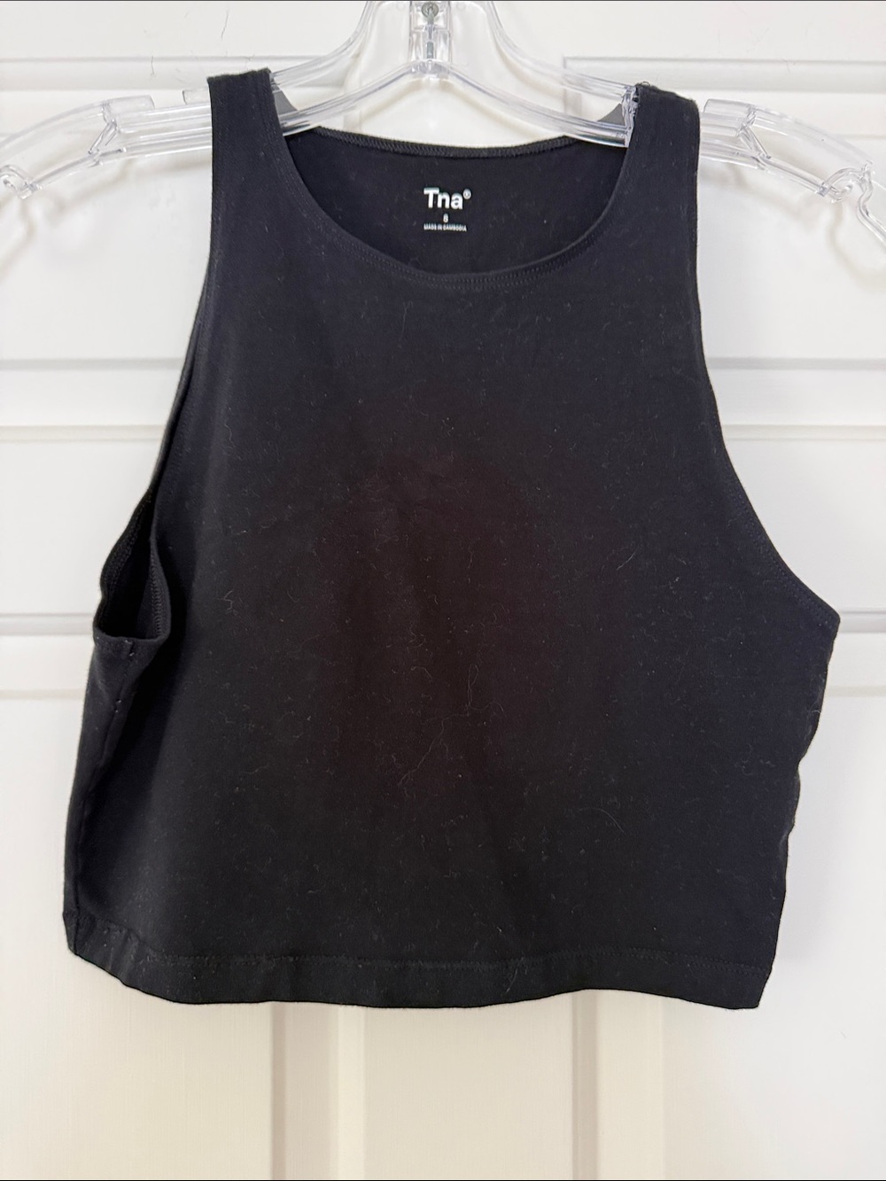 Aritzia TNA Black Cropped Muscle Tank